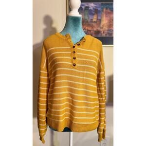 Cute yellow striped sweater by Marled
Size small 
Good condition
